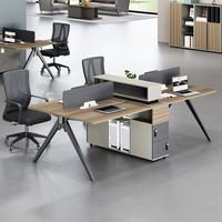 Moderne 4-6 places espace ouvert poste de travail collaboratif bureau modulaire ensemble de bureau pour le personnel de bureau