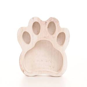 LUMINA Bassin en bois fait main à deux tons, imprimé à l'écran, en forme de patte de chat, style rustique, pour la fabrication de bougies, vente en gros - Product Image 2