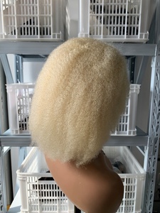 <span class=keywords><strong>Parrucca</strong></span> CF 179 Full Lace Senza Colla, <span class=keywords><strong>Bionda</strong></span> 613, Ricci <span class=keywords><strong>Afro</strong></span> Kinky, <span class=keywords><strong>Parrucca</strong></span> Europea con Pelle Sottile, Non Trattata, per Acconciature Intrecciate - Product Image 3