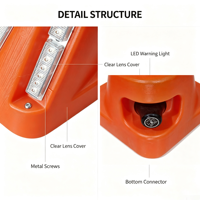 Haut-parleur vocal rechargeable à LED haute vitesse, avec cône lumineux, son et lumière clignotants, et fonction d'avertissement sonore