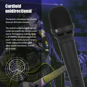 ERZHEN riduzione del rumore microfono dinamico cablato supporto per microfono per la registrazione di microfoni da Studio utilizzati per lo Streaming Live