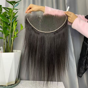 Frontale in Pizzo HD 13x6 Indiano con Cuticole Allineate, Ultra Sottile, Invisibile, Pre-Sfoltito, Densità 180, Parte Libera - Product Image 1