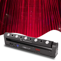 Éclairage de scène DJ Disco à commande monopoint, faisceau LED 5 têtes + barre laser rouge 4 têtes pour boîte de nuit, KTV, bar, mariage
