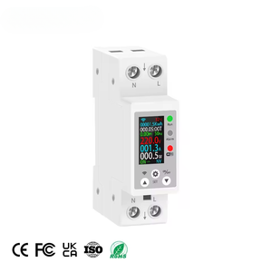 1P + N <span class=keywords><strong>wifi</strong></span> thông minh mini ngắt mạch năng lượng Meter kilowatt-giờ giám sát <span class=keywords><strong>LCD</strong></span> kỹ thuật số vôn kế hẹn giờ Relay tuya - Product Image 5