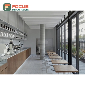 Premium Coffee Merchandise Display Rack <b>Solid</b> <b>Wood</b> Frame Bean Bag Display Cafe Merchandise Display Rack - Product Image 3