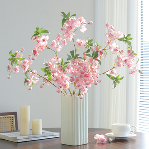 Rama Artificial Realista de Flor de Cerezo y Melocotón de Tallo Largo para Arco de Boda, Fondo de Fotografía, Atrezzo de Estudio, Venta al por Mayor - Product Image 1