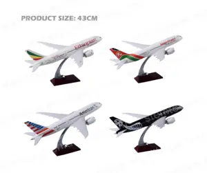43CM Diecast Aircraft Metal Model Airline Geschenk 787 Flugzeug Modell Stiel Spielzeug OEM Verfügbare Kinder Lern modell Förderung von Spielzeug