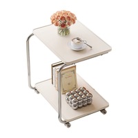 Canapé Table d'appoint mobile ancienne Bauhaus Table de chevet petite Table basse pour salon stockage chambre Internet pierre