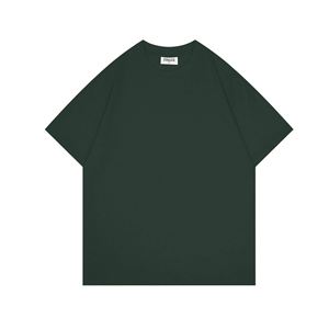 Design Custom logo Pure Cotton T-shirt High Quality Solid Color Big O Collar Casual Style LOGO Custom Design - Product Image 1