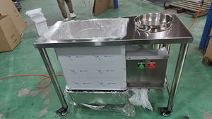 Ticari kullanım için otomatik eleme ile kızarmış tavuk için paslanmaz çelik elektrikli Breading masa - Product Image 4