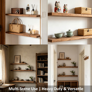 Étagère de rangement de cuisine en bois massif avec design artistique d'inspiration antique pour le rangement et la présentation de livres et de <span class=keywords><strong>CD</strong></span> - Product Image 5