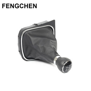 หัวเกียร์รถยนต์ Fengchen หุ้มหนัง 5 6 สปีด เกียร์ธรรมดา สำหรับรถยนต์ Volkswagen Golf 6 Sagitar - Product Image 2