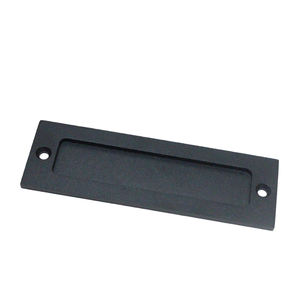 Modern Design Steel 7" Matte Black <b>Flush</b> Pull Closet <b>Handle</b> Set Rectangular Plate Recessed Barn <b>Door</b> Pulls for Hotels - Product Image 1