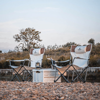 Chaise de camping pliante avec repose-pieds Chaise inclinable compacte en métal pour l'extérieur avec porte-gobelet et sac de transport pour pique-nique de pêche à la plage