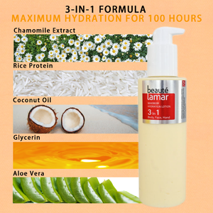 OEM Guangdong, beurre hydratant pour le corps éclaircissant et blanchissant 3 en 1 longue durée, pour tous types de peau - Product Image 5