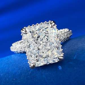 Hiçbir kararmaz ücretsiz 8a Cz kübik zirkon yüzük Eternity Band nişan düğün <span class=keywords><strong>Promise</strong></span> yüzükler takı kadınlar 925 ayar gümüş - Product Image 5