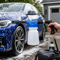 Canon à mousse pour lavage auto basse pression, pistolet à mousse 6 réglages, pulvérisateur à mousse pour tuyau d'arrosage, pour voiture, camion et nettoyage domestique