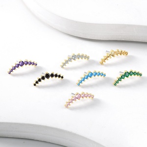 เครื่องประดับเจาะทะลุทางตัน14K ทอง CZ ยาว CZ - Product Image 2