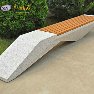 Nuevos Materiales de Construcción de Piedra, Banco de Jardín para Exteriores, Madera y Cemento, Resistente al Agua, Asientos Duraderos para Patio - Product Image 2