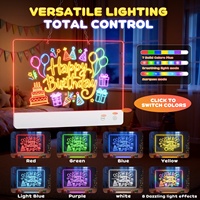 Tableau de dessin LED transparent en acrylique effaçable, contrôlable par application, lumineux, pour enfants, idéal pour le graffiti DIY - Best-seller transfrontalier