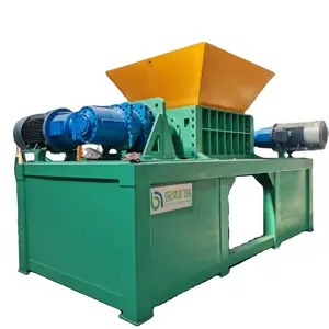 Double Shaft Shredder Recycling Machine on Sale Strong Powerful Metal / Aluminum Provided 2 Years 18000