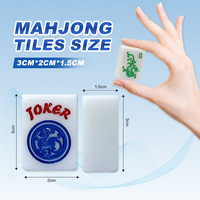 Jeu de Mahjong de Voyage Miniature de Luxe Moderne Américain Personnalisé en Acrylique Écologique Durable avec Tuiles de Mahjong Portables à Motif Registé