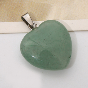 Pendentif Cœur en Cristal Guérisseur 20mm, Breloques en Pierre Naturelle Polie pour Équilibrage des Chakras Reiki, Fabrication de Bijoux, Apprêts DIY en Gros - Product Image 5