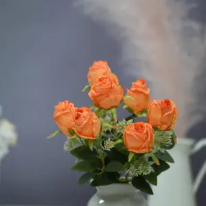 Koop Online Kunstbloemen Bloemendecor Trouwvaas Met Roze Groen