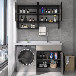 <span class=keywords><strong>Mueble</strong></span> integrado <span class=keywords><strong>de</strong></span> aluminio espacial <span class=keywords><strong>para</strong></span> <span class=keywords><strong>lavadora</strong></span> con balcón <span class=keywords><strong>y</strong></span> accesorios <span class=keywords><strong>de</strong></span> <span class=keywords><strong>baño</strong></span>, incluye <span class=keywords><strong>lavabo</strong></span> <span class=keywords><strong>y</strong></span> tabla <span class=keywords><strong>de</strong></span> lavar - Product Image 5
