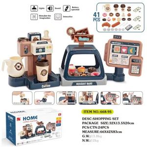 Realistic Shopping Coffee <b>Machine</b> With Lights and Sounds Kitchen Toy Pretend Play Food Set for Toddles - Product Image 5