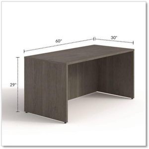 Escritorio de Oficina Moderno Alera Serie Seville, 60 x 30 x 29 Pulgadas, Madera de Melamina Color Nogal, Plegable y Fácil de Usar - Product Image 5