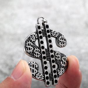 Collar con Colgante de Signo de Dólar de Acero Inoxidable, Diseño Geométrico Unisex, Joyería de Moda - Product Image 4