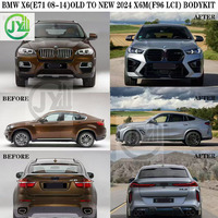 Para BMW X6 (E71 08-14) Intercambio de Carrocería Antigua por Nueva 2024 X6M, Kit de Carrocería X6 (F96 LCI), Parachoques, Capó, Guardabarros, Iluminación
