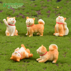 Figurines en résine de chien Akita, ornements de jardin miniatures, décorations d'animaux mignons pour enfants et présentation en intérieur - Product Image 1