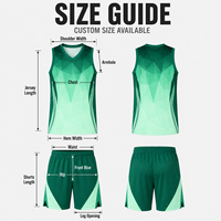 Seragam Basket Pria Geometris Gradasi Kustom, Set Jersey Berbahan Mesh Bernapas dengan Kerah V untuk Pertandingan Bola Basket Profesional