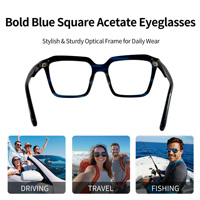 Montures de lunettes carrées personnalisées à monture complète avec logo et options de couleurs personnalisées, verres en polycarbonate pour lunettes de lecture