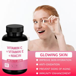 Premium Vitamine C Vitamine E Niacine Tabletten Beauty Skin Formule Krachtige Antioxidant voor een Stralende, Glowende Huid OEM Private Label - Product Image 4