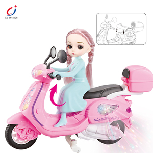 Chengji Princess Dress up <strong>Doll</strong> Education Game <strong>Doll</strong> Electric Bike Lighting Music <strong>Small</strong> Toy <strong>Doll</strong> and Motorcycle - Product Image 2
