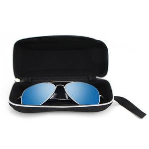 Étui à lunettes Gm en EVA avec fermeture éclair, noir, pour lunettes à monture complète, haute résistance, boîte de rangement portable pour lunettes - Product Image 1