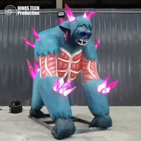 Modèle de gorille animatronique interactif pour maison hantée ou accessoire de démon animatronique réaliste pour divertir les personnes