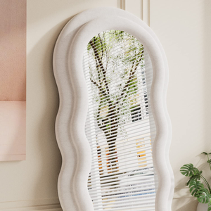 Wholesale Wavy Irregular Flannel Unbreakable Floor Standing Full Length Body Wall Room Home Decor <b>Mirror</b> Miroir Espejo Spiegel - Product Image 4