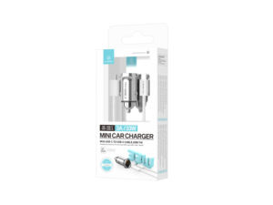 Cargador de Coche Universal Techancy de Alta Gama con 2 Puertos Tipo-C de 33W, Color Plateado Metálico - Product Image 4