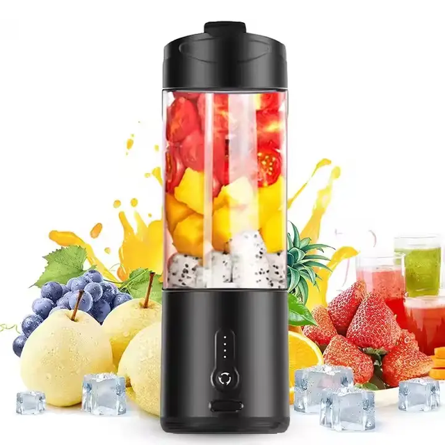 Electric Fruit Juice Maker 530ML Blender Summer Smoothie Blending Rechargeable USB Mixer Personal Portable Blender
