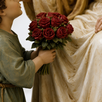 Sculpture artistique en polyrésine de Jésus - Statue religieuse catholique de saint avec style DIY