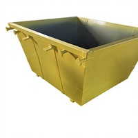 Bennes à ordures métalliques en acier de 6 mètres cubes
