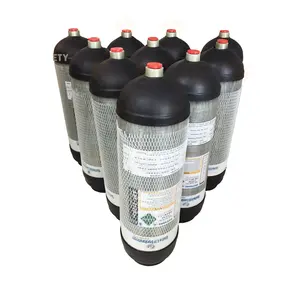 Industrial EN STD CNG / SCBA 4500 psi composite carbon fiber breathing air cylinders