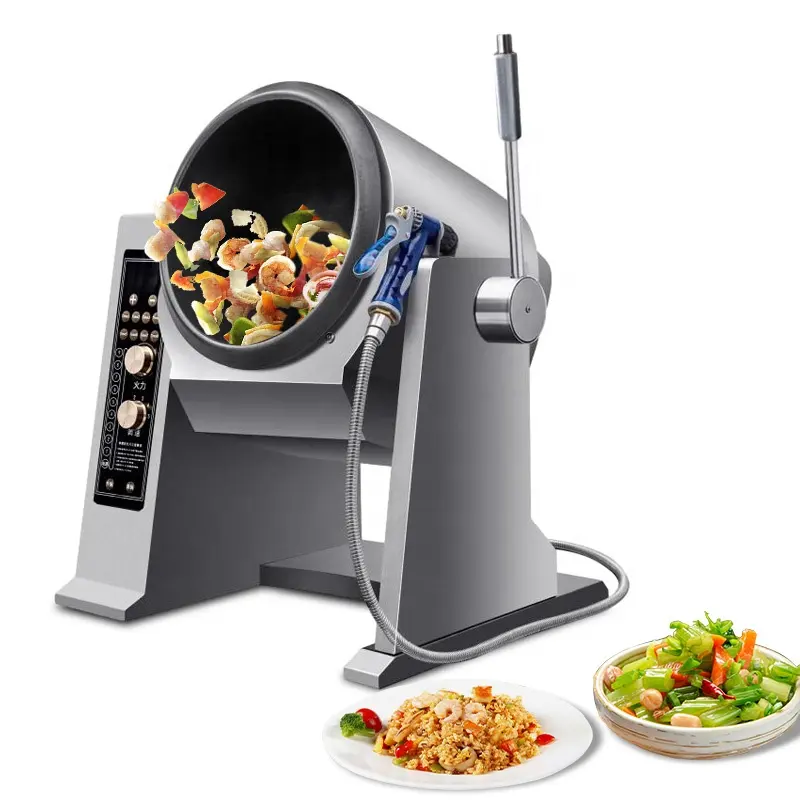Restaurant Kitchen Automatic Iron Wok Stir Fryer Robot Auto Cooking Machine