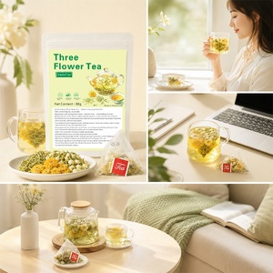 Tisane de fleurs mélangées à la chèvrefeuille, au jasmin et au chrysanthème, sachet individuel de tisane florale, vente en gros transfrontalière pour la santé - Product Image 4