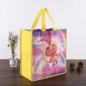 Bag Tote Ceo Non Woven Bag With Button Shopping Tote Pp Laminated Plastic--film-coated Non-woven Fabric Green Bag