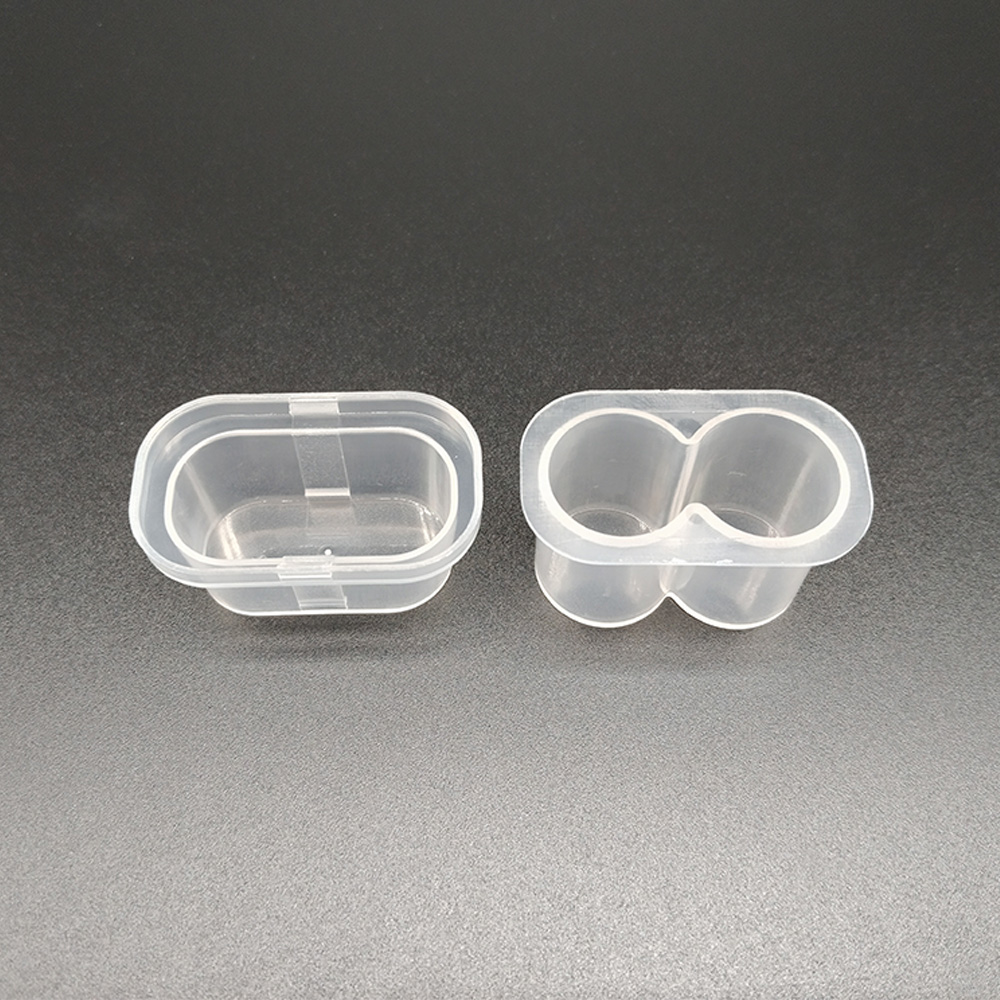 Soporte transparente para 2 viales de 3 ml